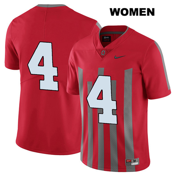 Ohio State Buckeyes Women's Jordan Fuller #4 Red Authentic Nike Elite No Name College NCAA Stitched Football Jersey HL19G53QG